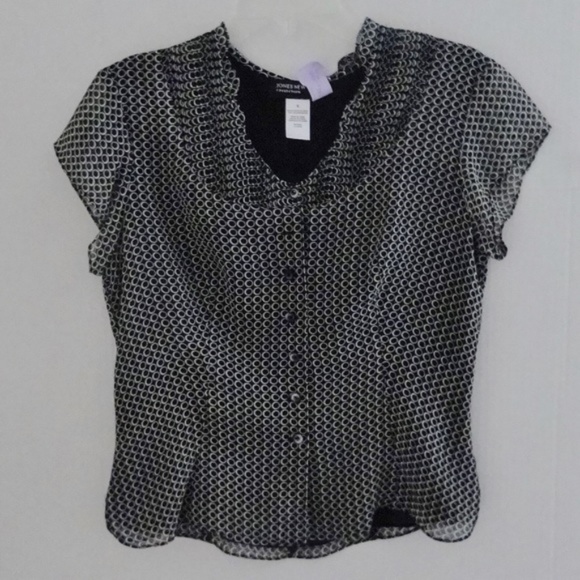 3for20 🎀 Jones New York 100% Silk Blouse - Picture 1 of 7